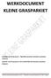 WERKDOCUMENT KLEINE GRASPARKIET