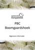 PBC Boomgaardshoek Informatiebrochure. PBC Boomgaardshoek. Algemene informatie