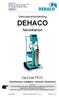 Gebruikershandleiding DEHACO. Nevelkanon De-Dust PICO v3.1-nl. Specificaties-Veiligheid -Gebruik-Onderhoud