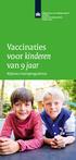 Vaccinaties voor kinderen van 9 jaar. Rijksvaccinatieprogramma