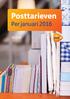 Posttarieven. Per januari 2016