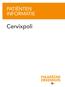 PATIËNTEN INFORMATIE. Cervixpoli