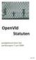 OpenVld Statuten goedgekeurd door het partijcongres 7 juni 2008