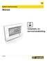 Digitale klokthermostaat. isense. Installatie- en servicehandleiding 118036-01