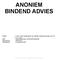 ANONIEM BINDEND ADVIES