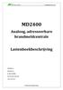 MD2400 Analoog, adresseerbare brandmeldcentrale Lastenboekbeschrijving