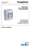 PumpDrive. Zelfkoelende, motoronafhankelijke frequentieregelaar. Verkorte handleiding