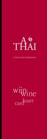 THAI. wijn wine. card. kaart A THAI FOOD EXPERIENCE