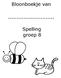 Bloonboekje van... Spelling groep 8