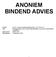 ANONIEM BINDEND ADVIES