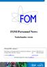 FOM Personnel News. Nederlandse versie