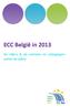 ECC België in 2013. De cijfers & de verhalen en uitdagingen achter de cijfers