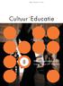 Cultuur + Educatie 8 2003. Cultuur + Educatie. Momentopnames CKV1. Eindrapportage CKV1-Volgproject
