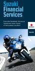 Suzuki Financial Services. Financiële flexibiliteit, full service Operational Lease of goed en betrouwbaar verzekerd