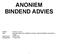 ANONIEM BINDEND ADVIES