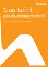 Standaard. productassortiment. voor gevel & afbouw en de kozijnenindustrie
