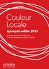 Couleur Locale Synopsis editie 2013. Etnisch-culturele diversiteit in de provincie Antwerpen in feiten en cijfers.