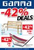 -42% deals -42 % 103,- W16 - van woensdag 20 t/m maandag 25 april 2016 - www.gamma.be. Bank Artesa. Hangmat met staander.