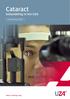 Cataract. behandeling in het UZA. Informatiebrochure patiënten