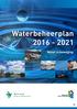 Waterbeheerplan 2016-2021. Water in beweging