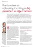Knelpunten en oplossingsrichtingen bij pensioen in eigen beheer