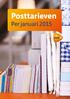 Posttarieven. Per januari 2015