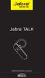 Jabra TALK GEBRUIKERSHANDLEIDING