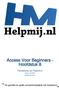 Access Voor Beginners - Hoofdstuk 8