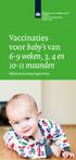 Vaccinaties voor baby s van 6-9 weken, 3, 4 en 10-11 maanden. Rijksvaccinatieprogramma