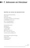 7 Adressen en literatuur