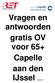 Vragen en antwoorden gratis OV voor 65+ Capelle aan den IJssel Versie