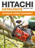 HITACHI CATALOGUS OUTDOOR POWER EQUIPMENT OPE