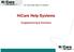 HiCare Help Systems. Zorgalarmering & Domotica. Triple Play Intelligent building. Alarmering && Coördineren Dwaaldetectie Brandmelding Triple Play
