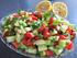 Coban Salata Turkije. Salade van komkommer, tomaat en paprika met platte peterselie en munt // 4 personen. Wereldse kookworkshop