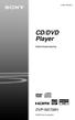 (1) CD/DVD Player. Gebruiksaanwijzing DVP-NS708H Sony Corporation