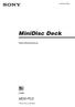 (1) MiniDisc Deck. Gebruiksaanwijzing MDS-PC Sony Corporation