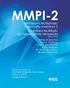MMPI-2-RF. Minnesota Multiphasic Personality Inventory-2 Restructured Form Yossef S. Ben-Porath Auke Tellegen. Profiel