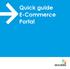 Quick guide E-Commerce Portal