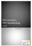 XFConverter: VRT handleiding v1.0. Tom Beckers