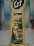 : Cif Cream (wit) en Cif Cream (geel = Citroen) : Huishoud reinigingsmiddel