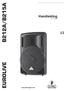 EUROLIVE B212A/B215A. Handleiding A