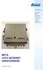 BETA CATV WIJKNET VERSTERKERS. Funea Broadband Services bv. Gouden Rijderstraat 1. Postbus AB Oosterhout T: +31 (0)
