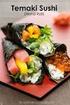 Voor- en bijgerechten. Sashimi. Sushi Handroll. Miso Soep. Japanse Vissoep. Eda Mame (jonge soyabonen) Zeewier Salade