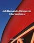 Job Demands-Resources Interventions