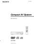 Compact AV System DAV-S300. Gebruiksaanwijzing (1) 2000 Sony Corporation SLEEP FUNCTION SOUND FIELD BAND DISPLAY