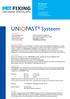 UNIQFAST Systeem. B NJ Hamont-Achel.    VOORDELEN