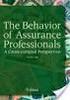 The behavior of assurance professionals Bik, O.P.G.