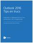 Outlook 2016 Tips en trucs