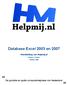 Database Excel 2003 en Handleiding van Helpmij.nl