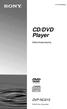 (2) CD/DVD Player. Gebruiksaanwijzing DVP-NC Sony Corporation